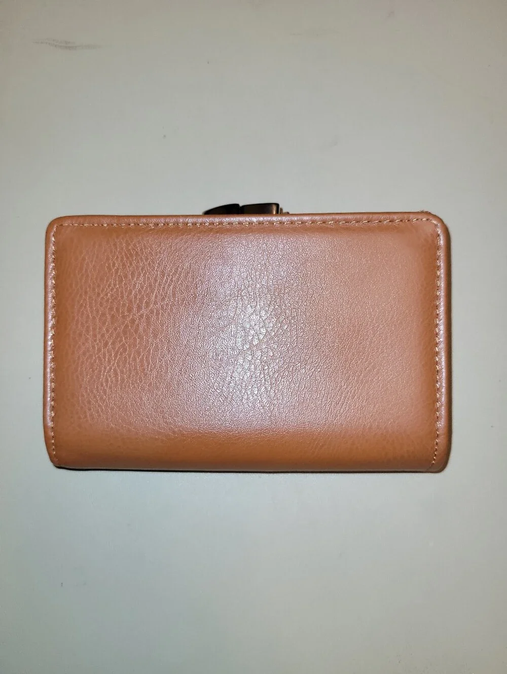 Classic Tan Faux. Leather Women's Wallet.